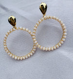 Load image into Gallery viewer, Rose Pale Stud Candonga Earrings
