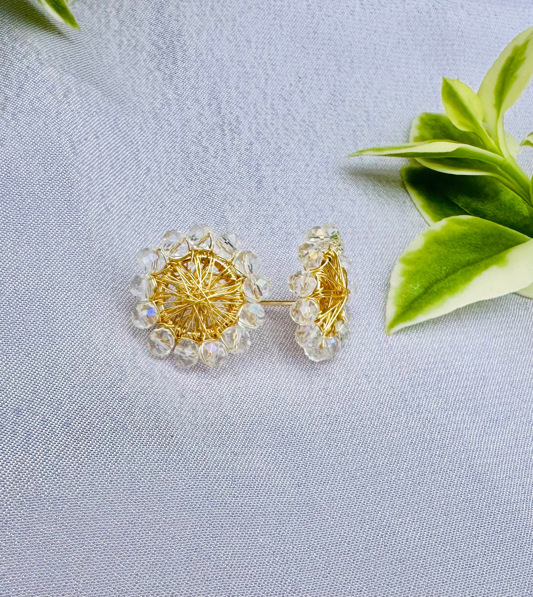 Dream Catcher Crystal Clear Earrings