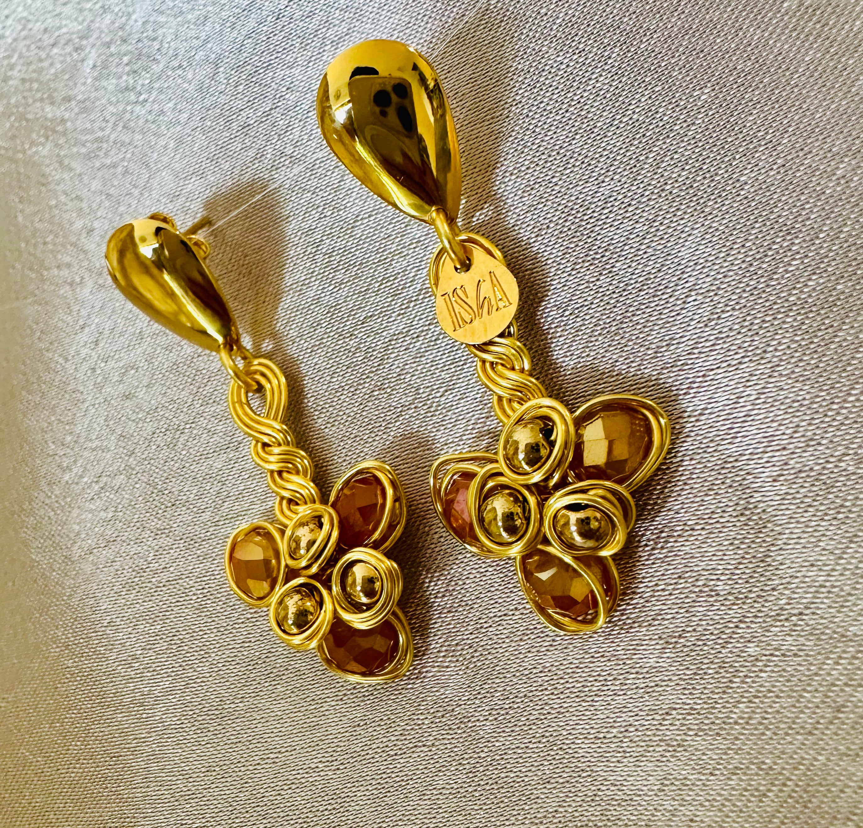 Golden Magnolia Earrings