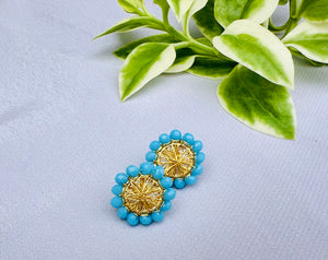 Dream Catcher Sky Blue Earrings