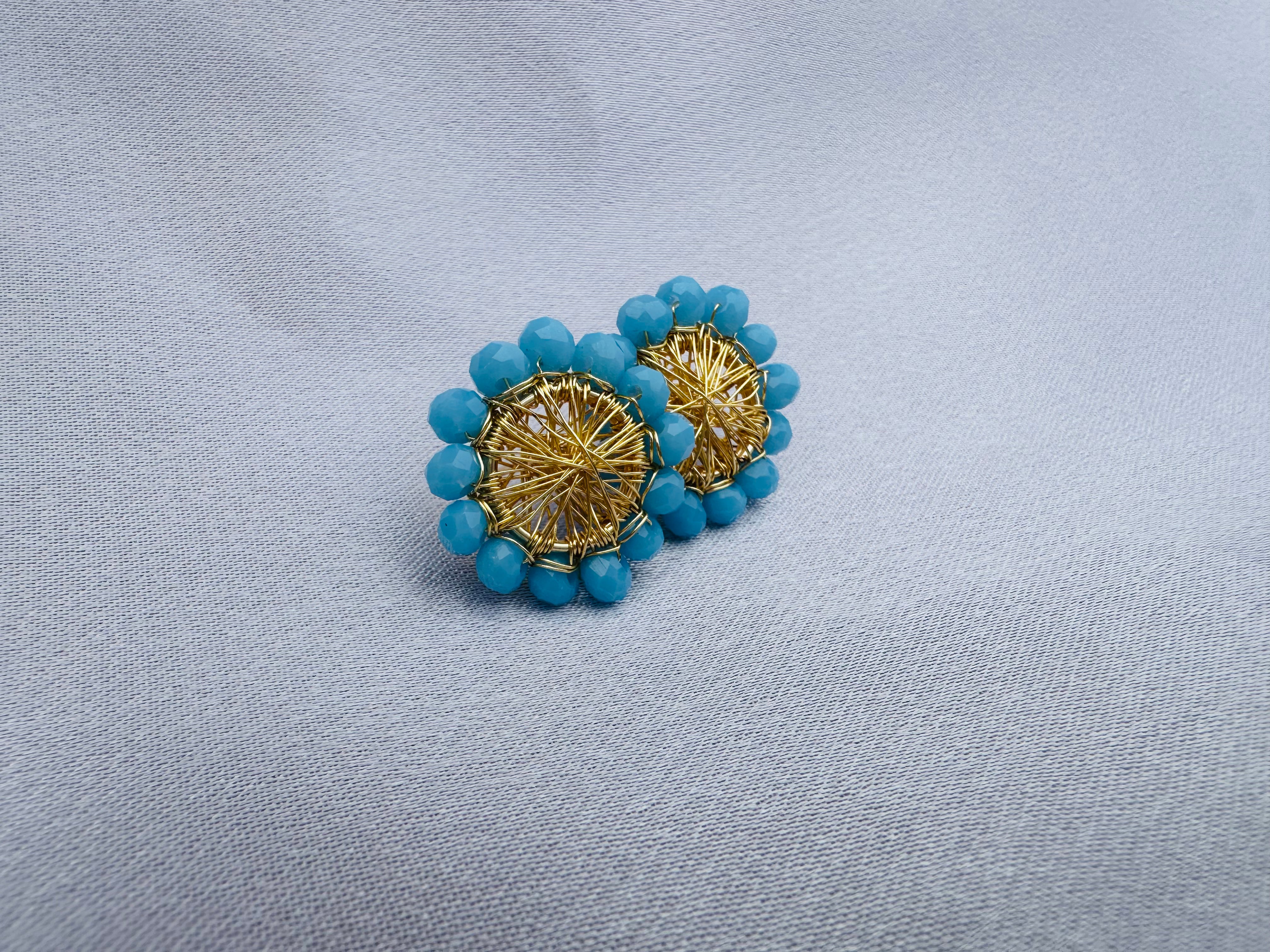 Dream Catcher Sky Blue Earrings