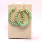 Load image into Gallery viewer, Turquoise Candongas Earrings
