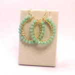 Load image into Gallery viewer, Turquoise Candongas Earrings
