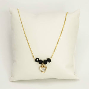 Black Little Hearts Necklace